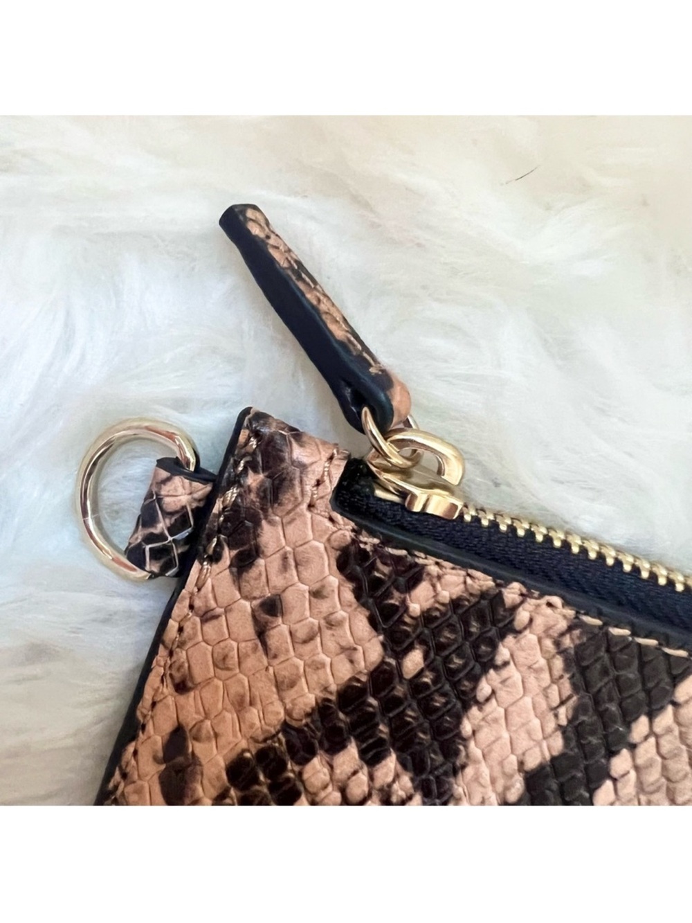 New! THEORY Snakeskin Clutch Pouch Bag - Picture 7 of 7